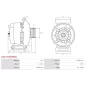 Alternateur 12V 120Amp AS-PL UD804981(DENSO)A, BOSCH 0986081120, DELCO DA1202, DRA0092, RAA11103, DENSO 101210-0971, DAN585