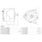 Alternateur 12V 120Amp AS-PL A9055, UD01589A, CARGO 113610, ISKRA / LETRIKA 11.201.925, 11.203.017, 11.203.099, 11.204.583