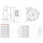 Alternateur 12V 120Amp AS-PL UD11842(LETRIKA)A, CARGO 114450, ISKRA / LETRIKA 11.203.302, 11.203.714, 11.204.327, 11.204.484
