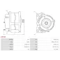 Alternateur 12V 120Amp AS-PL A9158, UD13079A, CARGO 114049, ISKRA / LETRIKA 11.201.970, 11.201.976, 11.201.977, 11.201.978