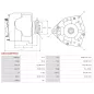 Alternateur 12V 40Amp AS-PL UD19430A, CARGO 114411, DENSO 021080-0890, 101211-3720, 101211-3721, 101211-3722, 101211-3723