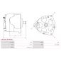 Alternateur 12V 150Amp AS-PL UD11852(LETRIKA)A, ISKRA / LETRIKA 11.203.827, 11.204.005, 11.204.189, 11.204.251, AAN5348