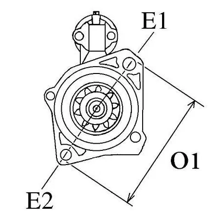 Anlasser 12 V, 2,2 kW, 12 Zähne, Nissan 23300-BN301, 23300-BN302, 23300-WD000, 23300-WD001