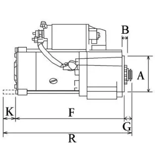 Starter 12V 2.2Kw 12 teeth Nissan 23300-BN301, 23300-BN302, 23300-WD000, 23300-WD001