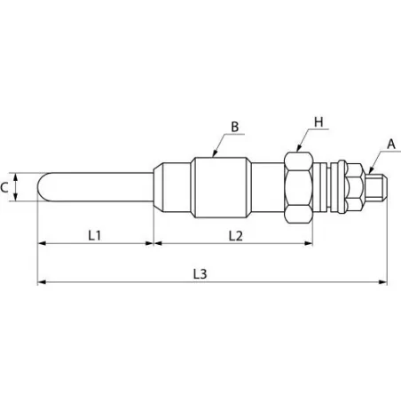 Bougie de préchauffage 12 V, 0250001008