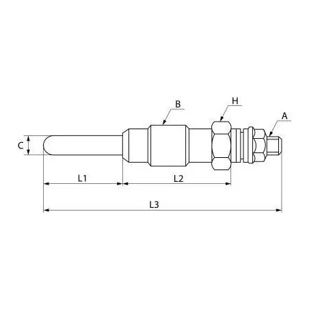 Bujía de precalentamiento 12 V, Beru 0100220206, Bosch 0250200051