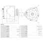 Alternateur 12V 120Amp AS-PL A9210, UD13069A, ISKRA / LETRIKA 11.201.952, AAK5182, IA0952, MAHLE 72735013, MG 14, MG14