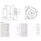 Alternateur 24V 35Amp AS-PL A9216, UD13066A, BOSCH 0120488252, 0120488253, 0120488266, 0120489410, 0120489412, 0120489414