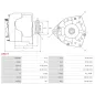 Alternateur 12V 80Amp AS-PL A9217, UD13064A, ISKRA / LETRIKA 11.201.914, AAK3321, IA0914, MAHLE 72735209, MG 210, MG210