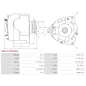 Alternateur 12V 65Amp AS-PL UD809707(LETRIKA)A, CARGO 113533, DELCO DRA4076, ISKRA / LETRIKA 11.201.711, AAK4569, IA0711