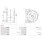 Alternateur 12V 70Amp AS-PL A9231, UD13054A, BOSCH 0120489293, 0120489384, 0120489385, CARGO 110770, 111355, 112114, 112376