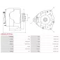 Alternateur 12V 65Amp AS-PL UD809688(LETRIKA)A, BOSCH 0120400679, 0120400680, 0120400789, 0120488134, 0120488138, 0120488233