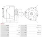 Alternateur 12V 20Amp AS-PL A9281S, UD15422A, CARGO 115463, JOHN DEERE AM877557, AM879144, CH15587, MIA10338, SE501822