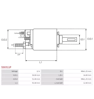 Solénoïdes de démarreur pour BOSCH 0001211014, 0001311001, 0001311016,