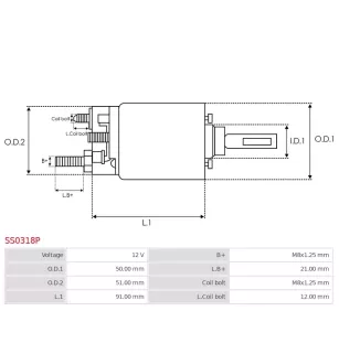 Solénoïdes de démarreur pour BOSCH 0001311042, 0001314001, 0001314004