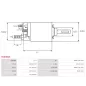 Solénoïdes de démarreur pour BOSCH 0001137006, 0001147404, 0001147405, 0001149412