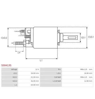 Solénoïdes de démarreur pour BOSCH 0001107426, 0001107478, 0001107479,