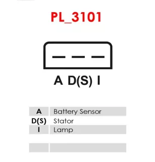 Alternateur 12V 130Amp AS-PL UD20872A, CARGO 111200, FORD 4L2T-10300-DB, F2PU-10346-AF, F2TU-10300-AF, F2TU-10346-AE