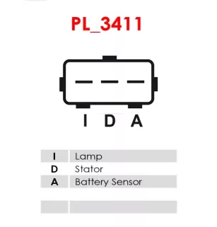 Alternateur 12V 110Amp AS-PL UD20874A, FORD 4U2Z-10V346-CHRM