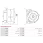 Alternateur 24V 175Amp AS-PL UD21268(PRESTOLITE)A, BOSCH F042308022, CARGO 110176, CATERPILLAR 300-1117, CUMMINS 3088320