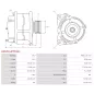 Alternateur 24V 55Amp AS-PL UD810056(LETRIKA)A, ISKRA / LETRIKA 11.203.353, AAK4332, IA1190, MAHLE 72735306, MG307