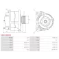 Alternateur 24V 60Amp AS-PL UD100797(NIKKO)A, ISUZU 8981693600, NIKKO 0-35000-4958, 0-62000-0180, KRAUF ALK2051