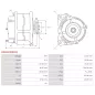 Alternateur 24V 50Amp AS-PL UD100788(NIKKO)A, ISUZU 1812005303, NIKKO 0-62000-0090, CASCO CAL50631GS, REAL 20146136OE