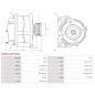 Alternateur 24V 65Amp AS-PL UD810788(LETRIKA)A, ISKRA / LETRIKA 11.203.713, AAK4811, IA1376, IVECO 0000504271462, 504271462