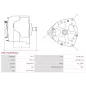Alternateur 24V 110Amp AS-PL UD810519(LETRIKA)A, ISKRA / LETRIKA 11.204.285, AAN8191, IA1490, MAHLE 72735146, MG147
