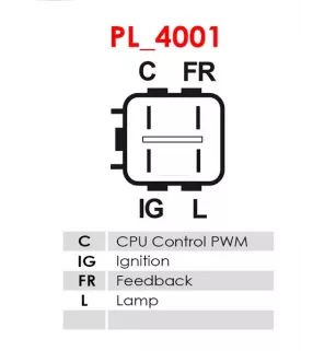 Alternateur 12V 90Amp AS-PL UD11041A, HONDA 31100-P0G-A02, 31100-P0G-A03, AHGA62, MITSUBISHI A3TJ0491, POWERMAX 9214086