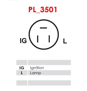 Alternateur 12V 50Amp AS-PL UD11171A, MITSUBISHI A7T02471, A7T02471A, WAI / TRANSPO UNIT BOM 203-680