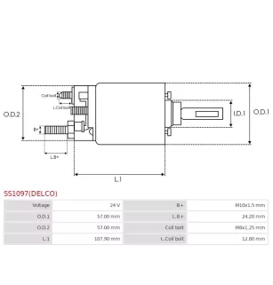 Solénoïdes de démarreur pour DELCO 10520064, 10526730