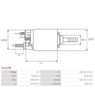 Solénoïdes de démarreur pour DELCO 8200574, 8200575, 8200577, 8200578,