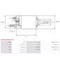 Solénoïdes de démarreur pour HITACHI S2403B, S2403C, S2407, S2413, S2414