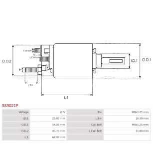 Solénoïdes de démarreur pour VALEO 438129, D6G3, D7E16, D7E2, D7E23, D