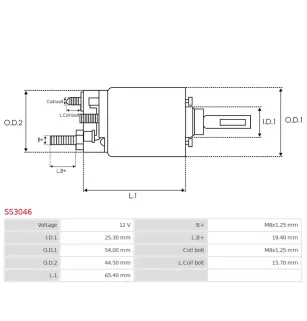 Solénoïdes de démarreur pour VALEO 432633, D6RA101, D6RA104, D6RA110,