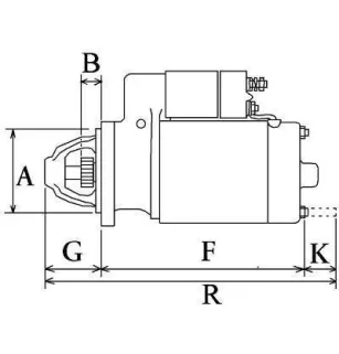 Anlasser 12V 0,85Kw 8,9Zähne, Bosch 0001112032, 1986S00841, HC-Cargo 110586, Mazda 1A51-18-400, Suzuki 31100-60A10