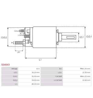 Solénoïdes de démarreur pour LUCAS LRS00139, LRS139, LRS147, LRS157, L