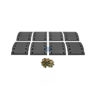 Kit de garnitures de frein à tambour, kit essieu W: 180 mm, S: 17.5 mm Pour Renault G / Manager, Magnum, R / Major, SAF tbd