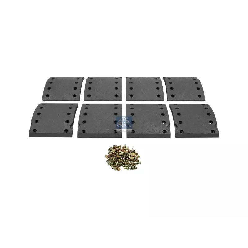 Kit de garnitures de frein à tambour, kit essieu W: 180 mm, S: 17.5 mm Pour Renault G / Manager, Magnum, R / Major, SAF tbd