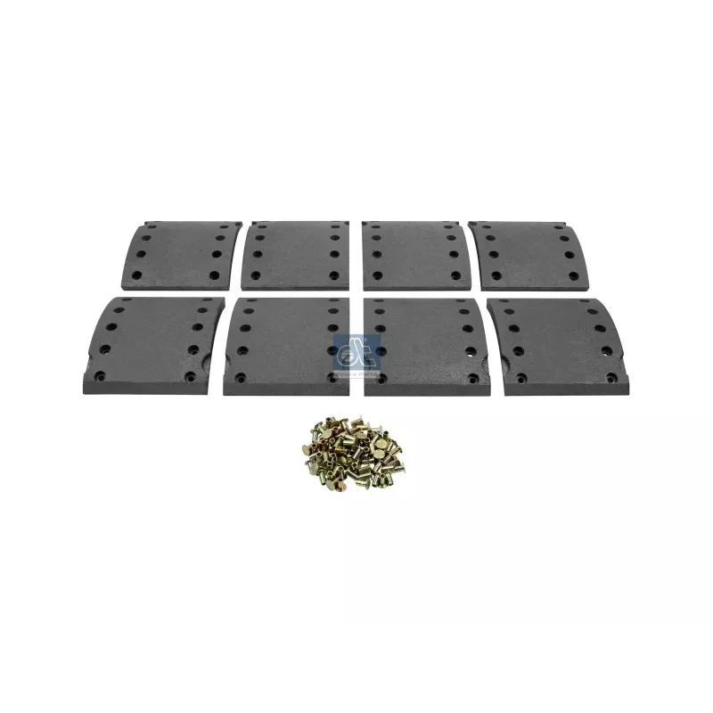 Kit de garnitures de frein à tambour, kit essieu - surdimensionné W: 180 mm, S: 18.5 mm Pour BPW tbd - MBLK2001
