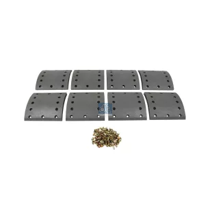 Kit de garnitures de frein à tambour, kit essieu W: 220 mm, S: 17.8 mm Pour BPW tbd - 03.092.28.02.0 - 03.092.28.21.0