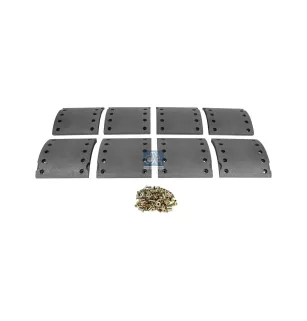 Kit de garnitures de frein à tambour, kit essieu - surdimensionné W: 200 mm, S: 19.5 mm Pour BPW tbd - 03.092.27.76.0 S2