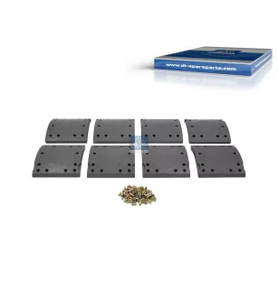 Kit de garnitures de frein à tambour, kit essieu D: 419 mm, W: 178 mm, S: 18.5 mm Pour Meritor Essieux - 21200790B