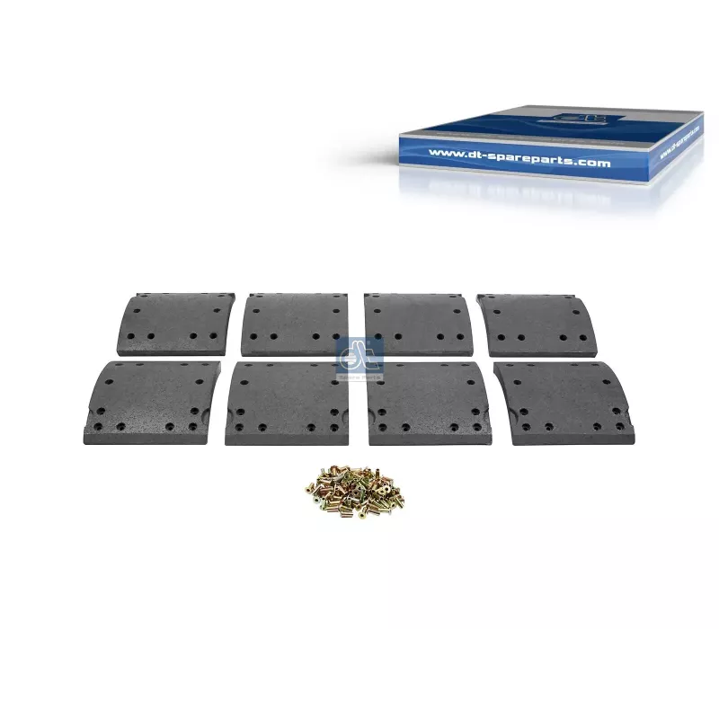 Kit de garnitures de frein à tambour, kit essieu D: 419 mm, W: 178 mm, S: 18.5 mm Pour Meritor Essieux - 21200790B Kit de garnitures de frein à tambour, kit essieu D: 419 mm, W: 178 mm, S: 18.5 mm Pour Meritor Essieux - 21200790B