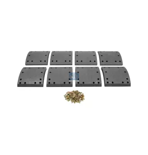 Kit de garnitures de frein à tambour, kit essieu - surdimensionné W: 178 mm, S: 19.5 mm Pour Meritor Essieux - 21200791B
