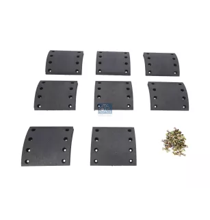 Kit de garnitures de frein à tambour Pour SAF tbd - 3.057.3970.00.