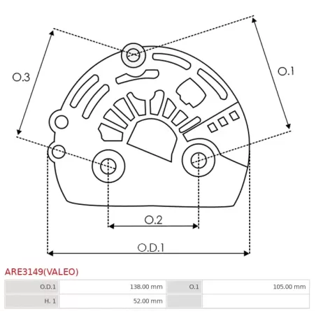 En plastique | Regulateurs d’alternateurs AS-PL UD02858ARE(VALEO), VALEO 593935, ELECTROLOG REG0072, PSH 052.000.480