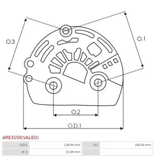 En plastique | Regulateurs d’alternateurs AS-PL UD02859ARE(VALEO), CARGO 232962, 234818, 330319, 333663, HELLA 5DR004241-971