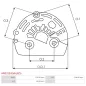 En plastique | Regulateurs d’alternateurs AS-PL UD02868ARE(VALEO), VALEO 593967, ELECTROLOG REG0073, PSH 052.000.377